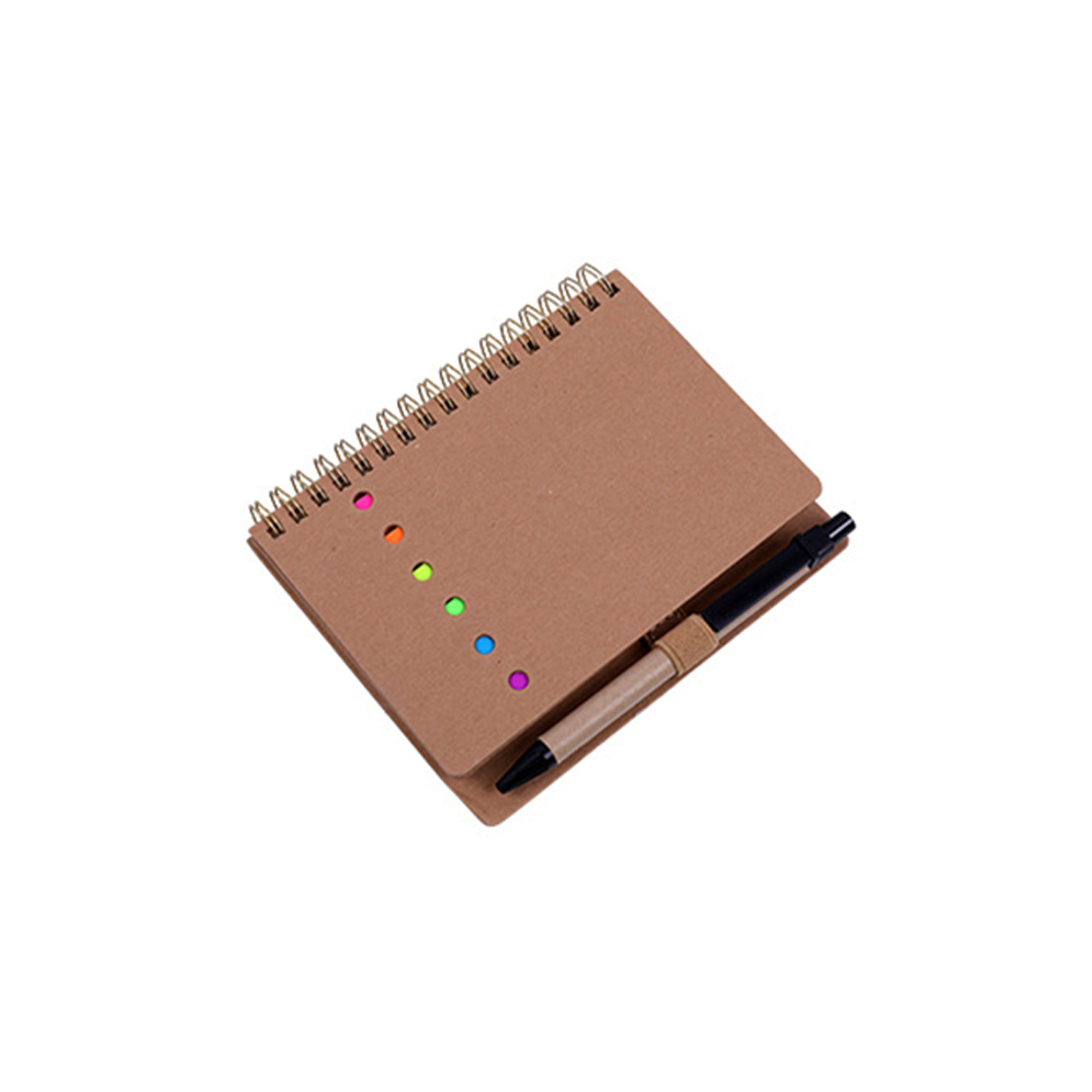 Coil Bound Notepad With Adhesive Notes And Pen 3