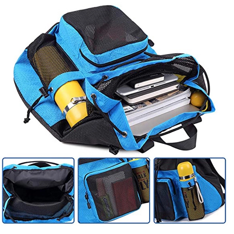 Large Mesh Drawstring Backpack With Shoe Bag 6