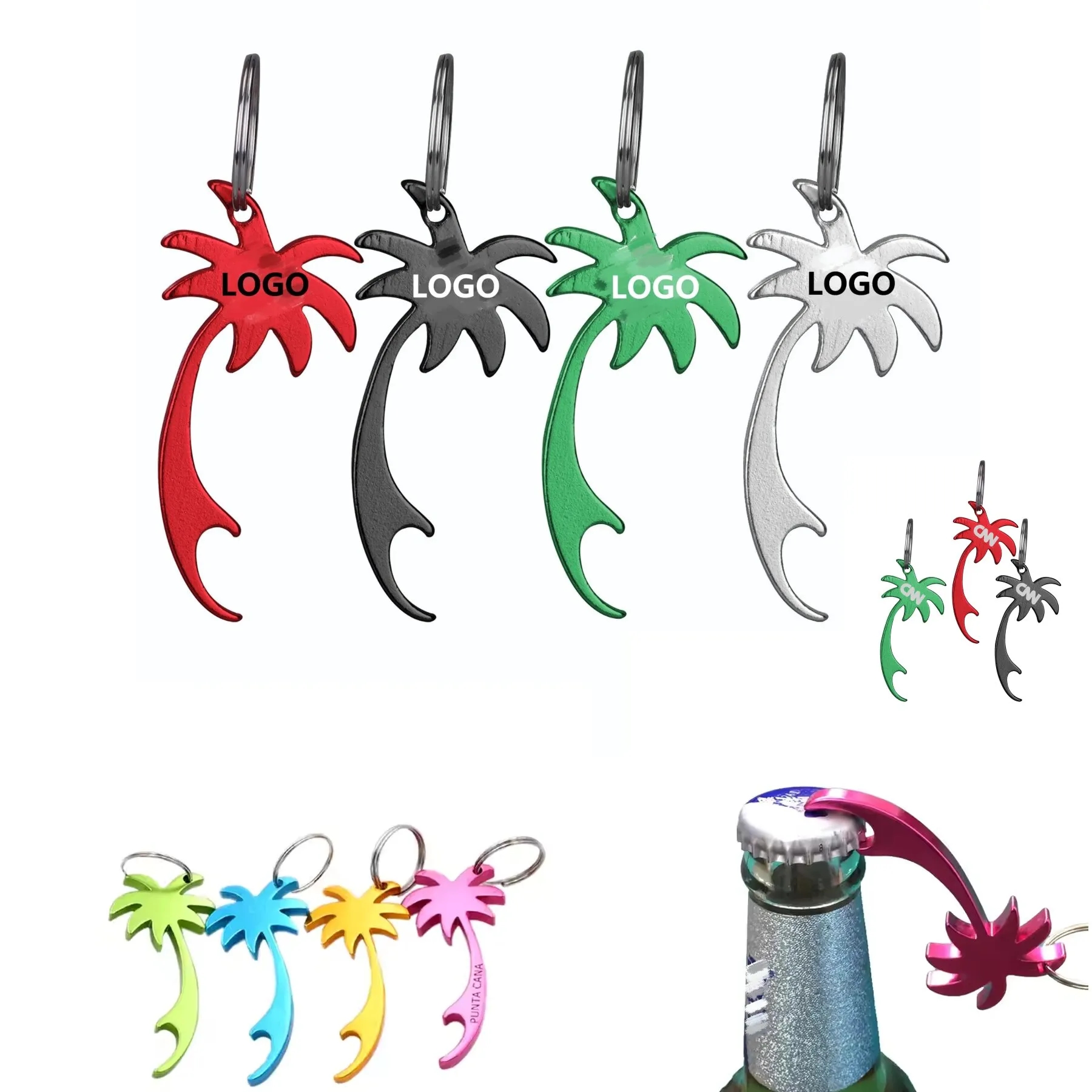 Coconut Palm Tree Shaped Bottle Opener Key Holder 10