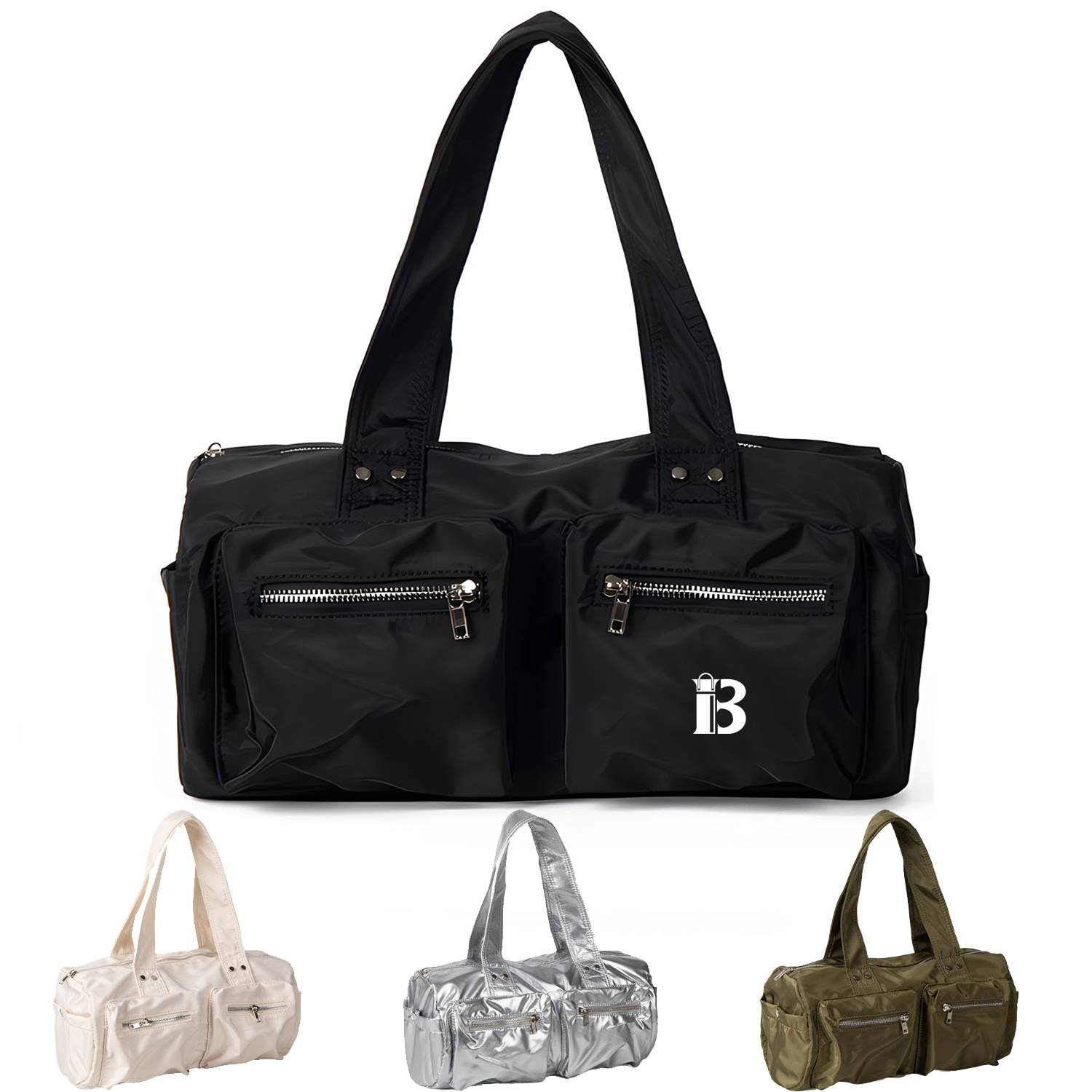 Nylon Duffel Bag Large Capacity Simple Work Style 4