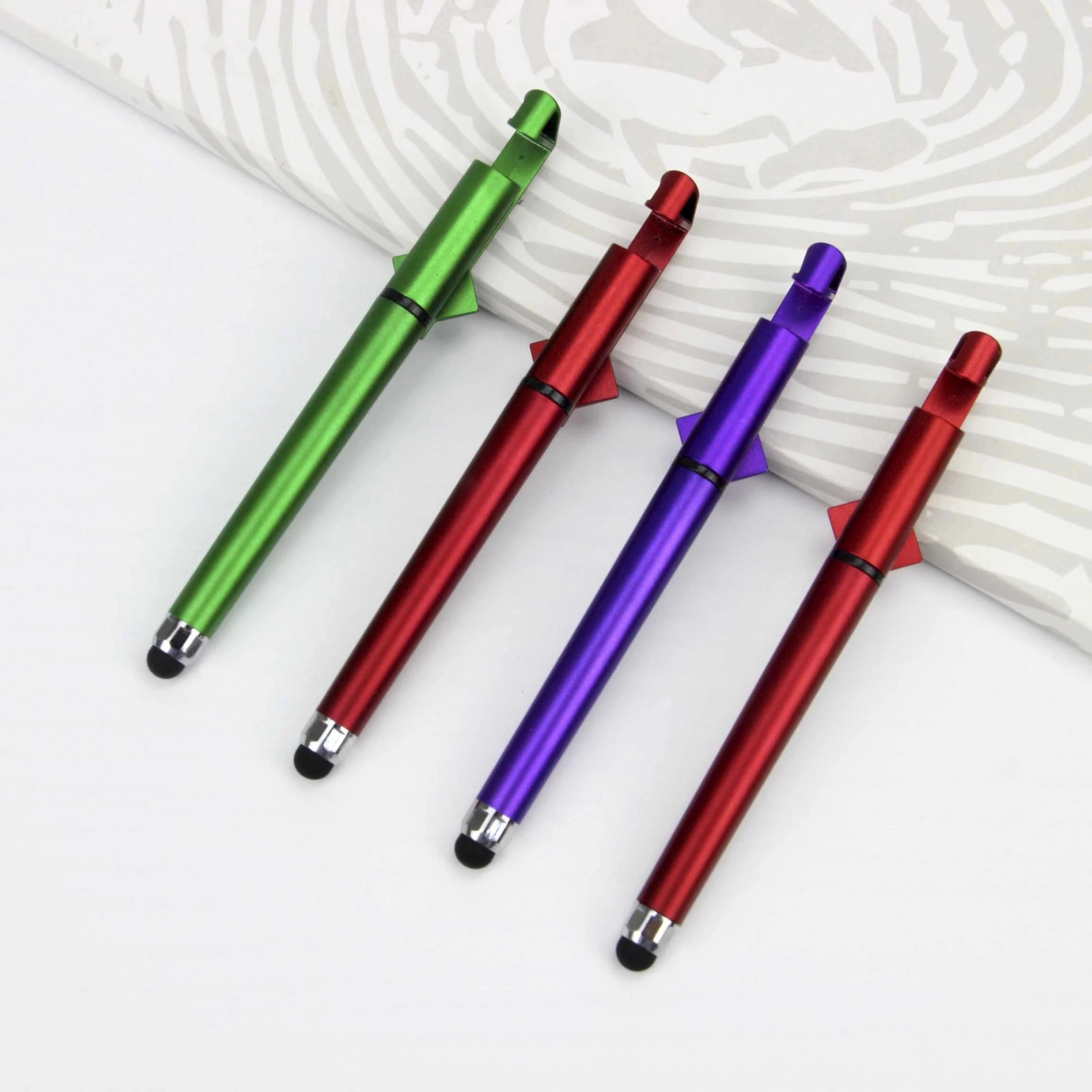 Plastic Pens with Touch Screen Stylus and phone holder 2