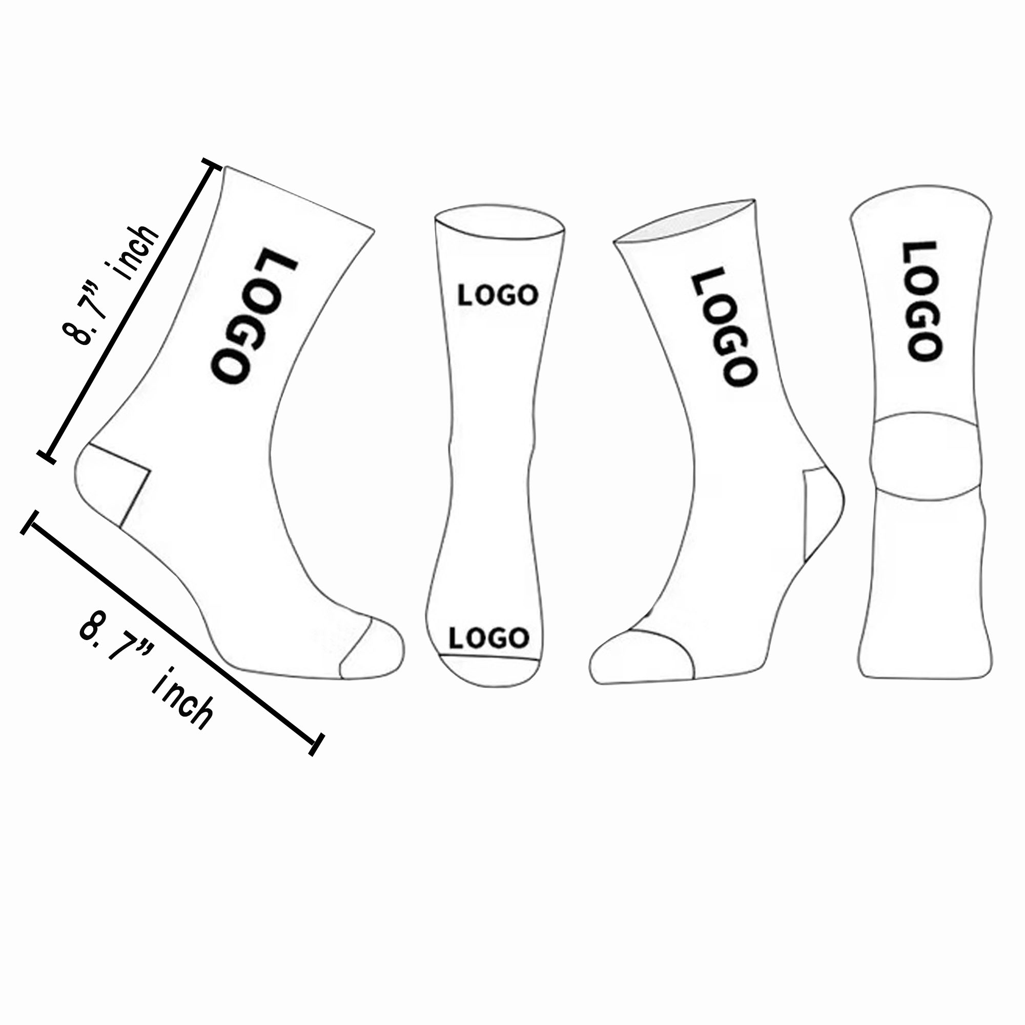 Custom Casual Soft Breathable Sock MOQ 100 Pairs 2