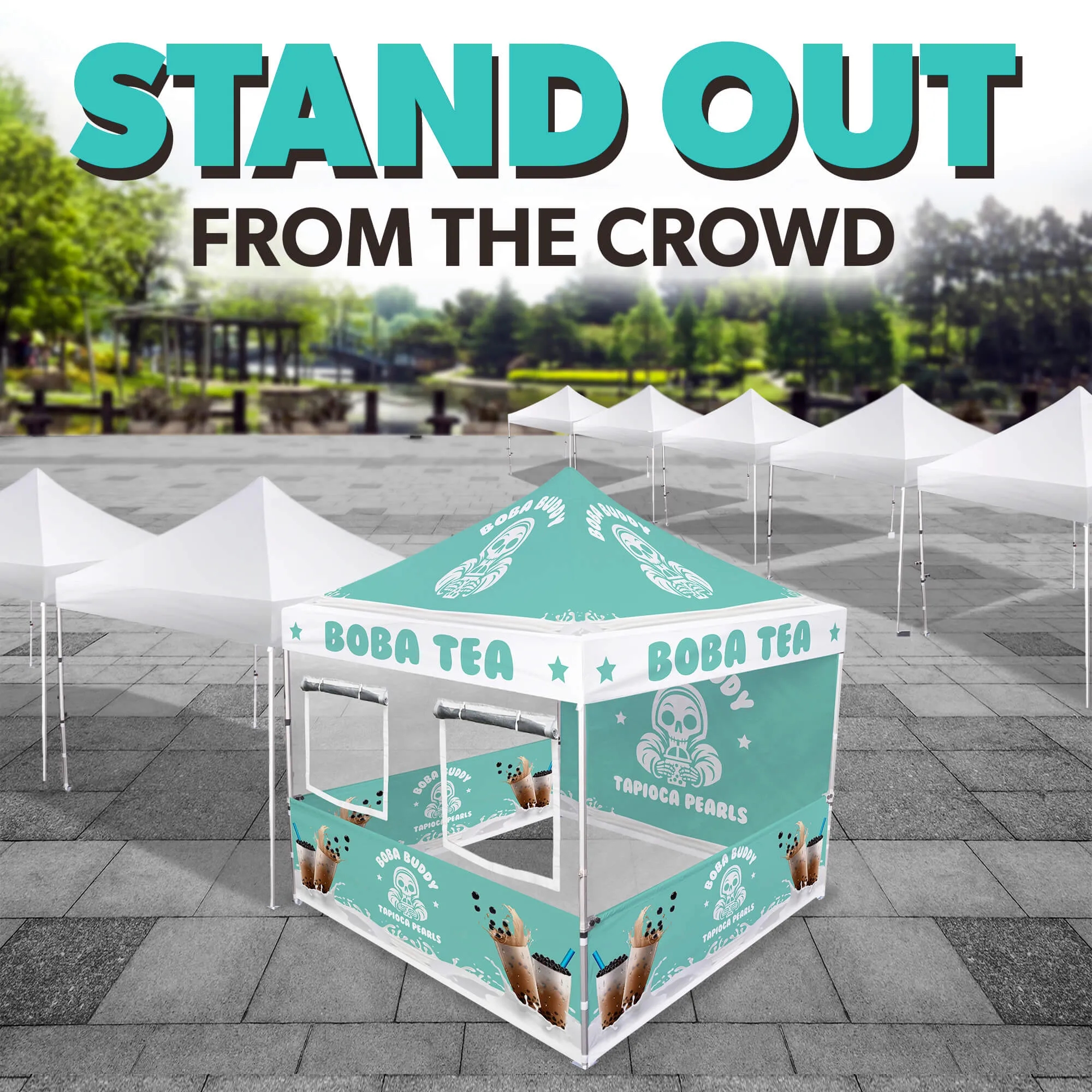 10ft x 10ft Custom Food Concession Canopy Tent Package 4