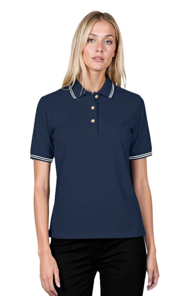 Ladies' Superblend Tipped Pique Polo 23