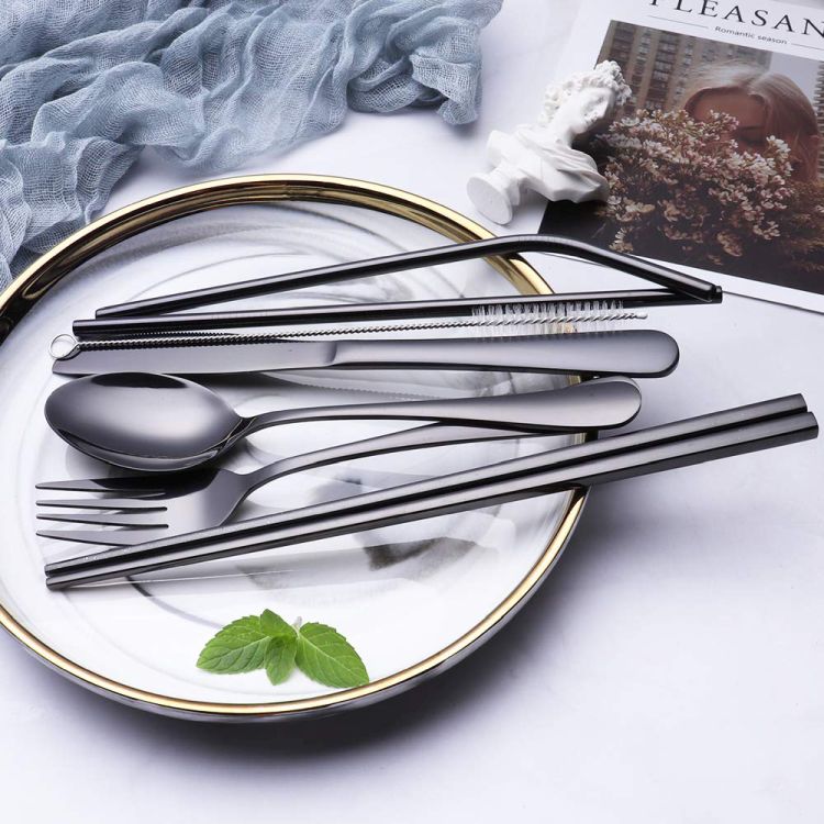 Portable Stainless Steel Camping Flatware Set 5
