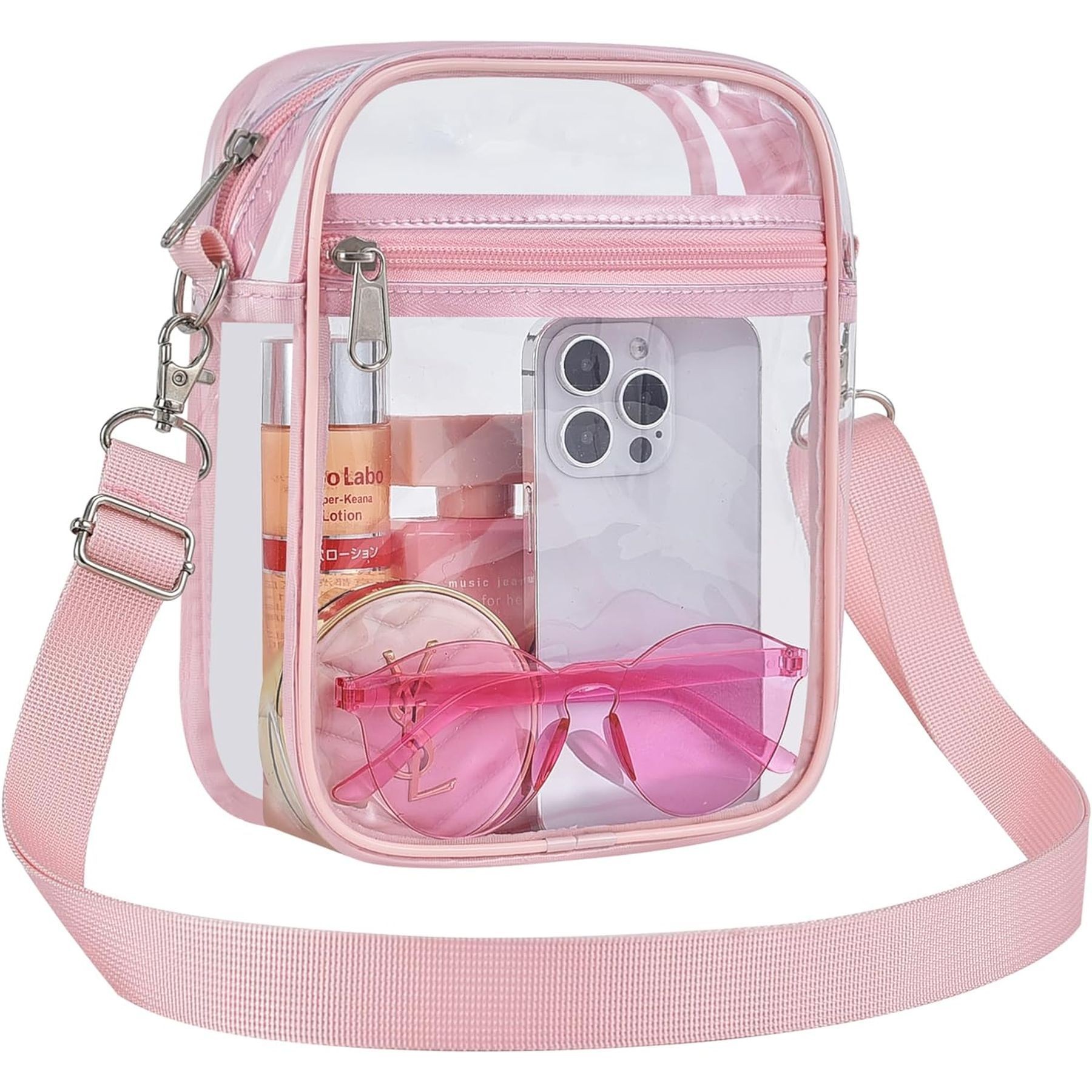 Big Size Stadium Approved Transparent Pvc Cross Body Bag 10