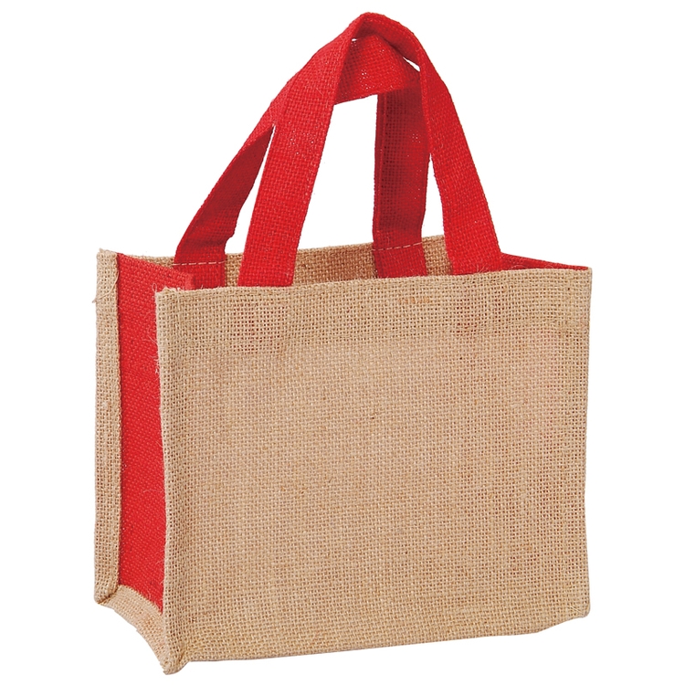The Small Natural Two Tone Jute Tote 1