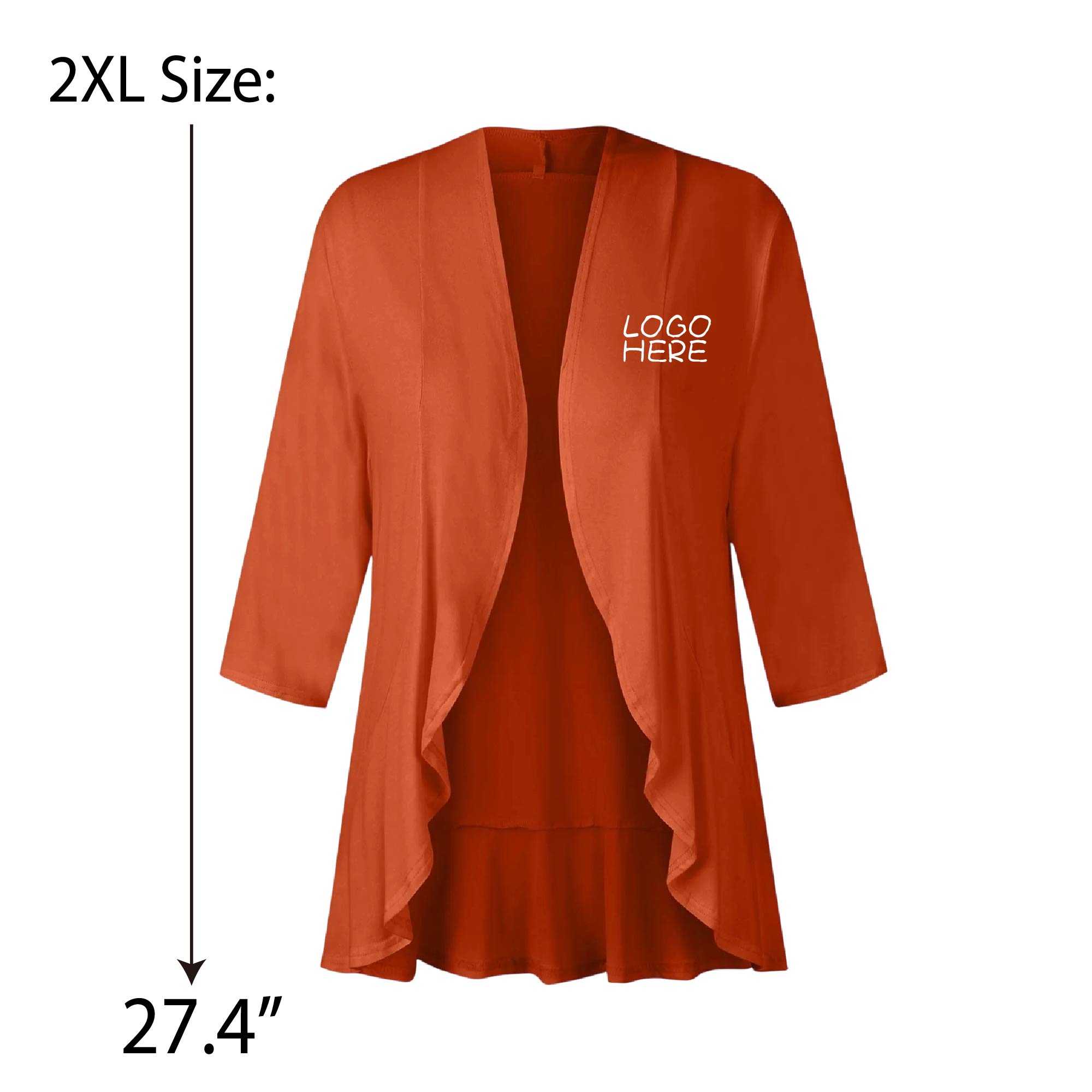 Open Front Lightweight Ruffle Cardigan 2