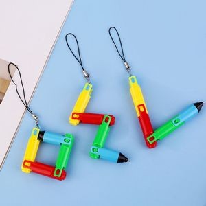 Vibrant Folding Ballpoint Pen With Keychain 4