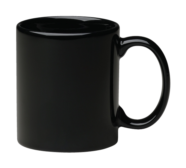 11 oz Black C Handle Mug