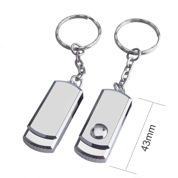Metal Swivel USB Flash Disk with Keyring 7
