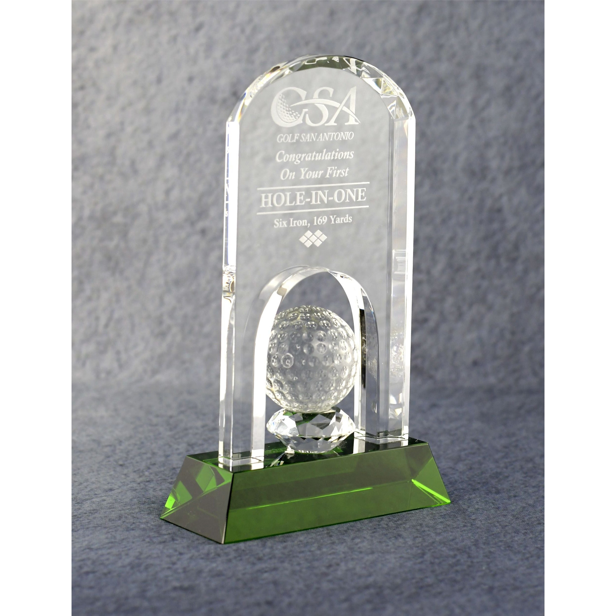 Crystal Arch With Golf Ball 3