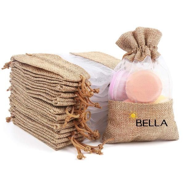 Burlap Drawstring Gift Bag 2