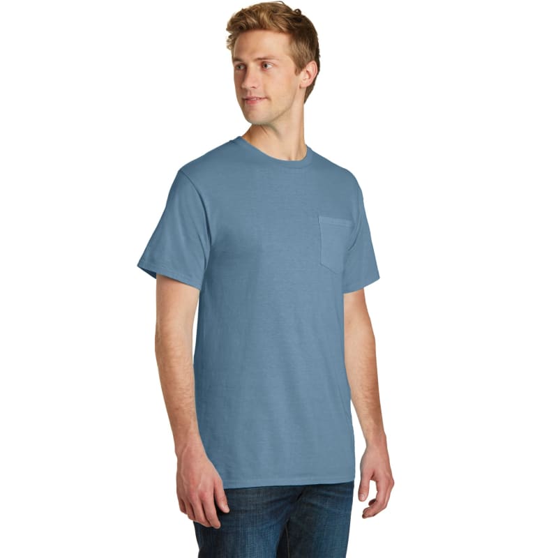Port & Company Beach Wash Garment-Dyed Pocket Tee. 52