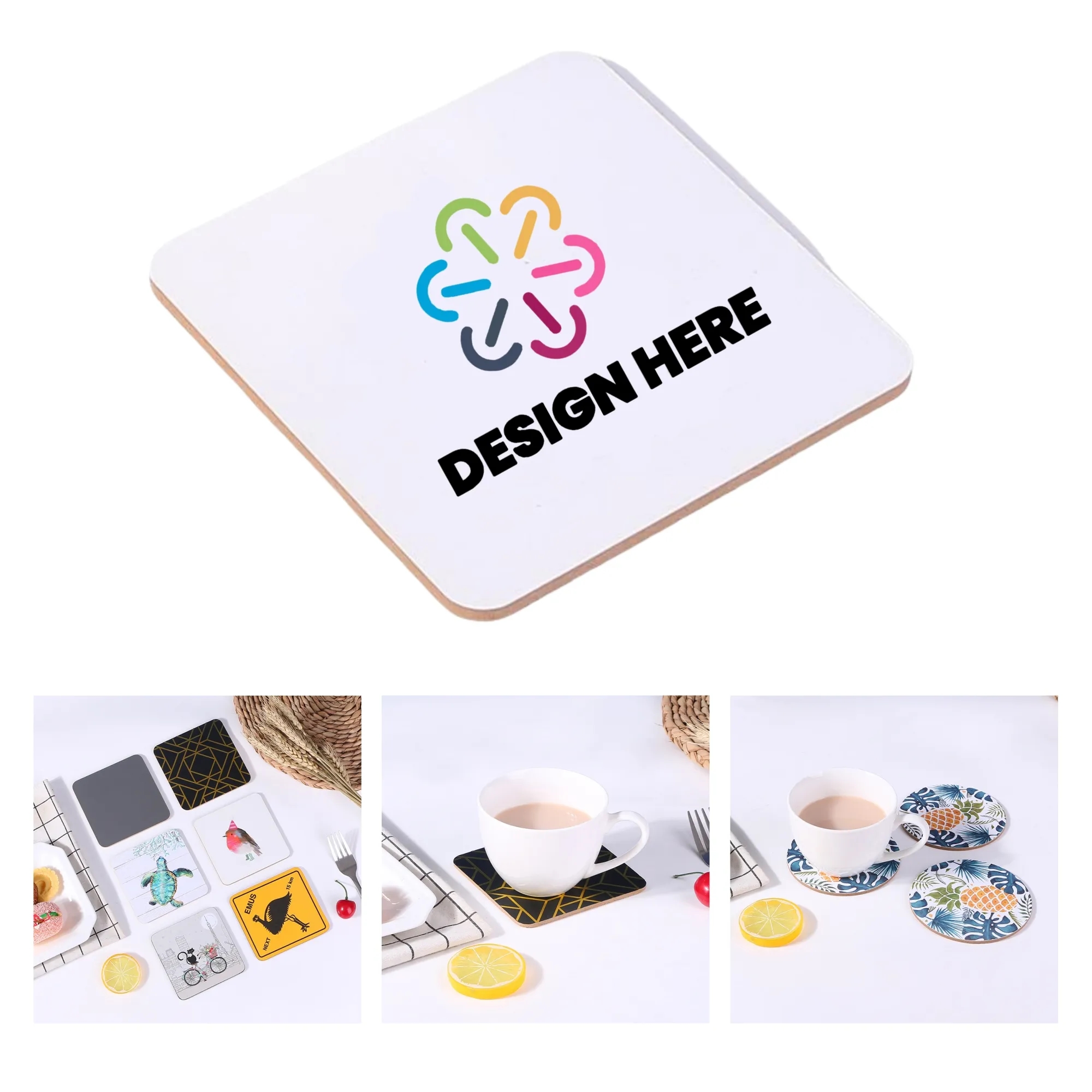 Full Color MDF Cork Coaster Square/Round 2