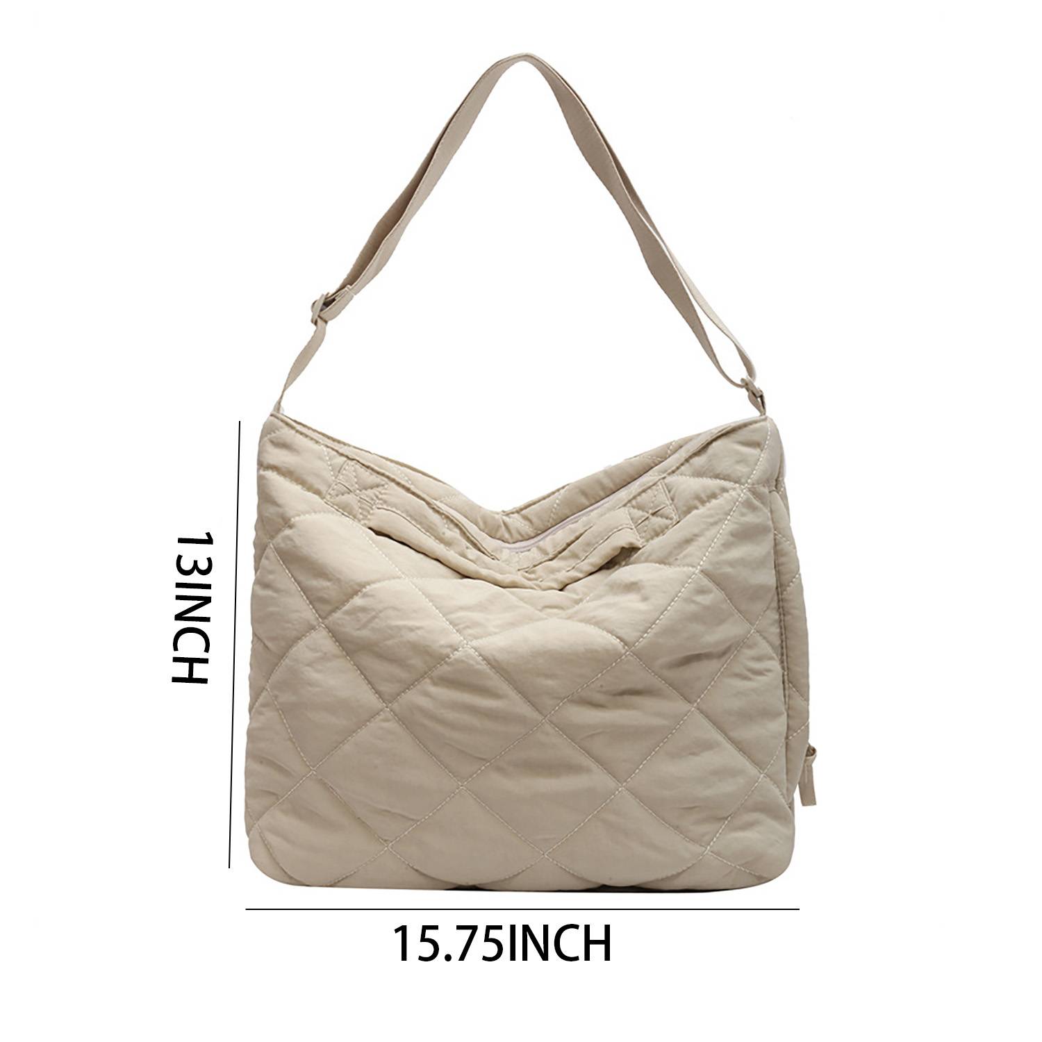 Large Capacity Nylon Puffer Bag, custom tote bag with logo imprint 3