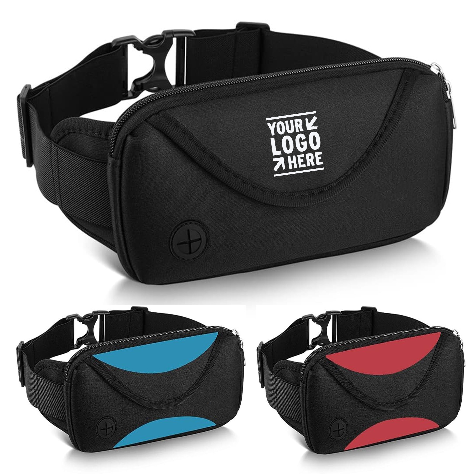 Women Men Adjustable Strap Phone Holder Running Belt Fanny Pack Water Resistant Waist Bag 3