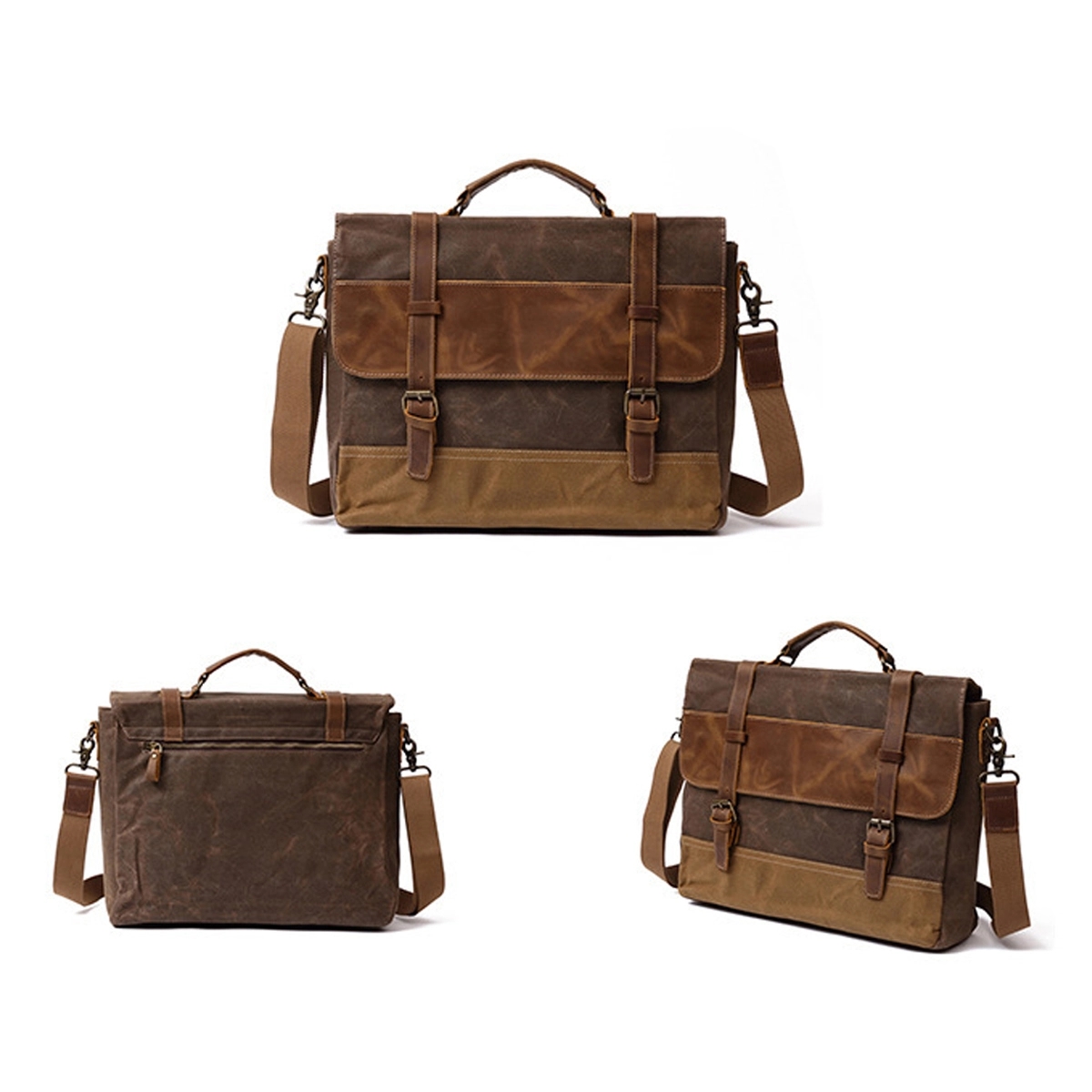 Canvas Leather Computer Laptop Bag 4