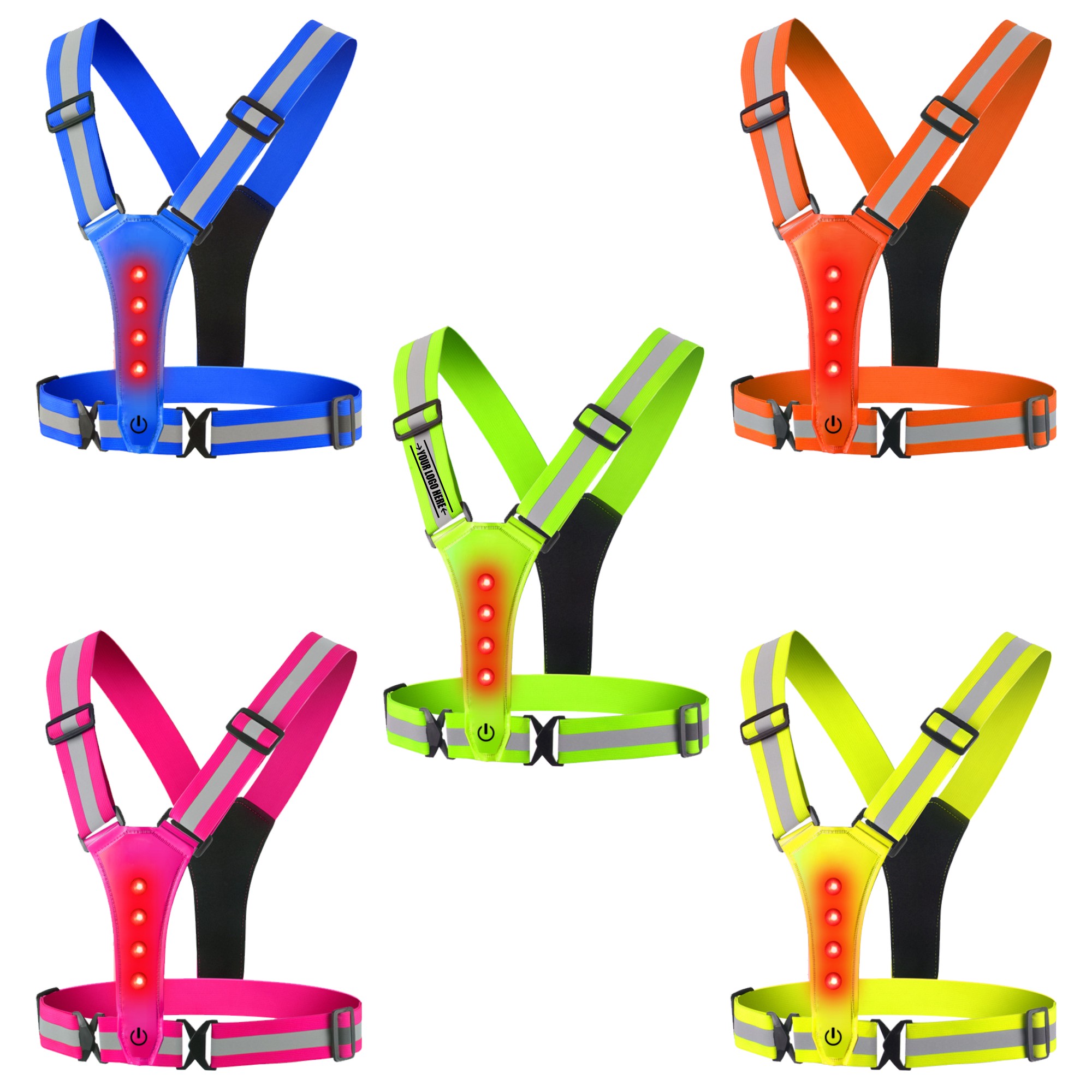 Reflective Safety Vest with LED 2