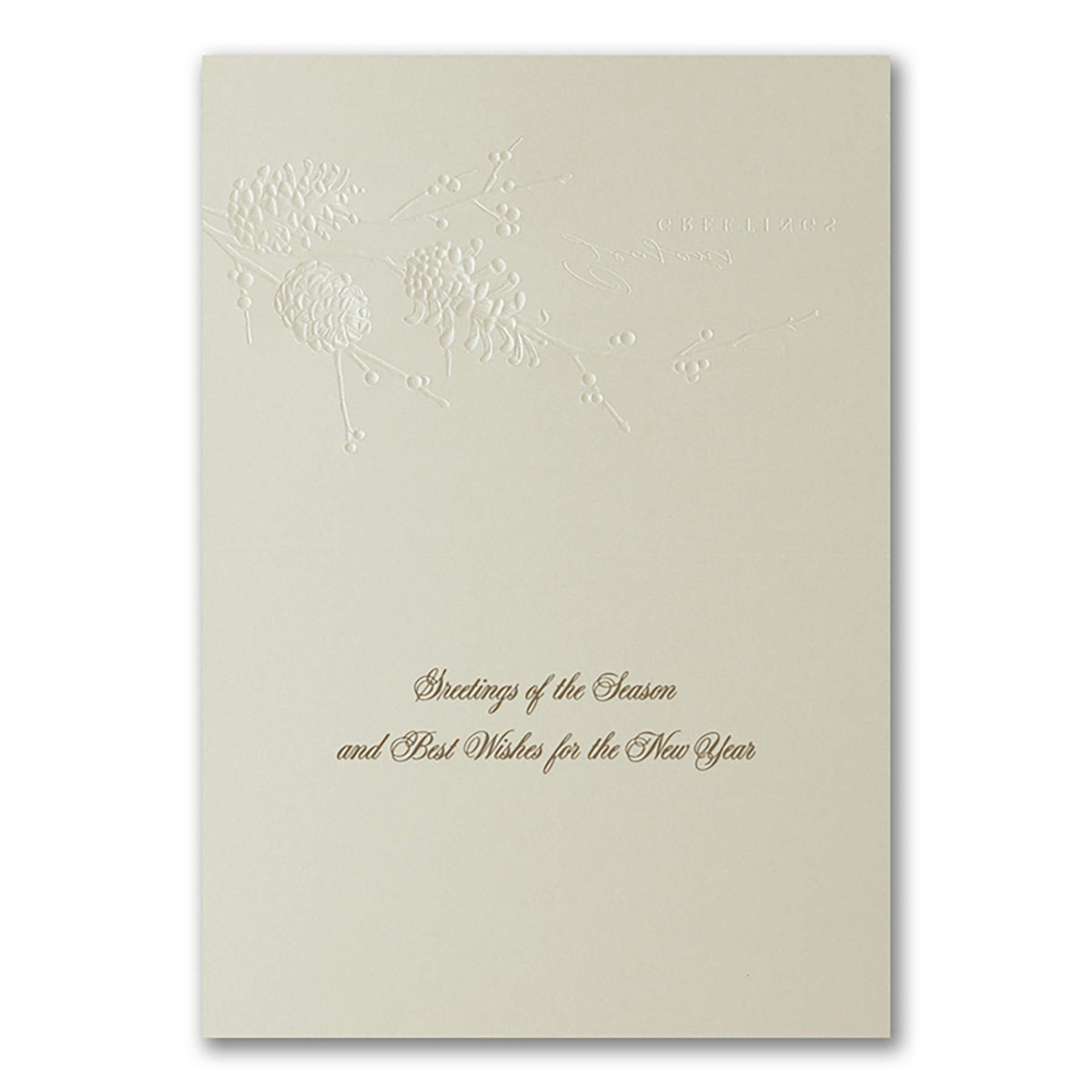 Pine Cone Branch Holiday Card 5
