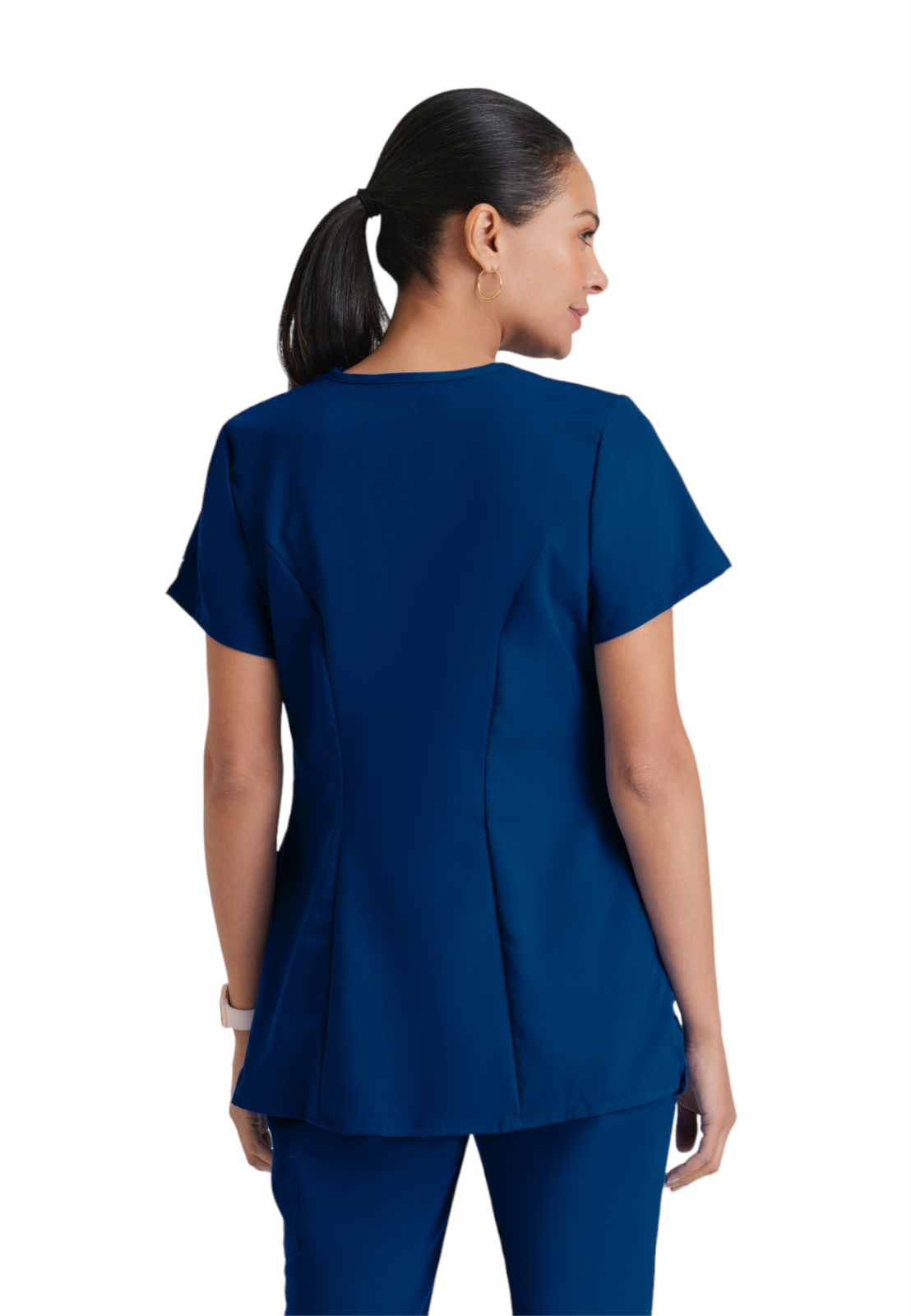 Grey's Anatomy Classic - Women's Two-Pocket Mock Wrap Lilah Maternity Scrub Top 7