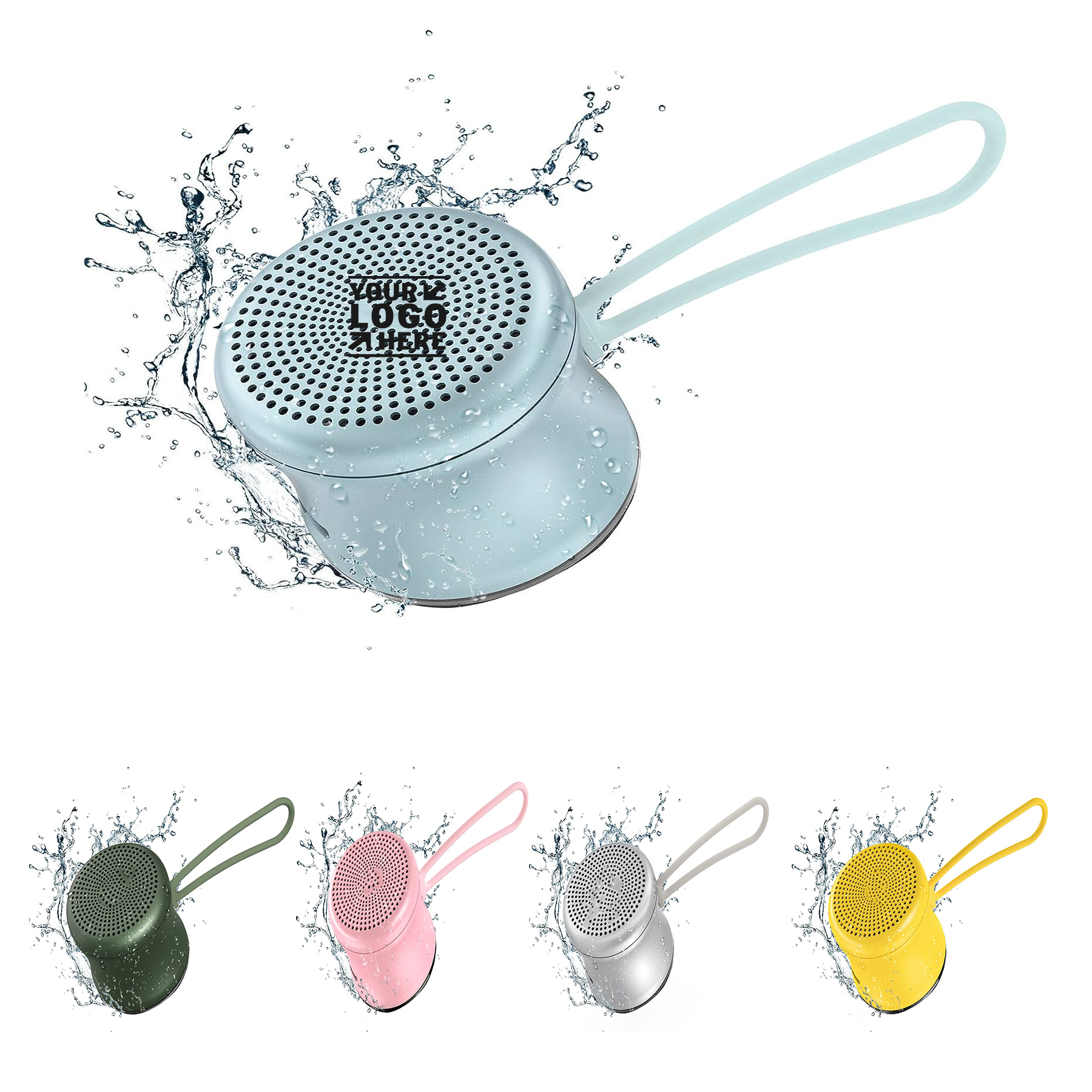 Cute Metal Wireless Portable IPX7 Waterproof Mini Bass Radiator Bluetooth Small Speaker with Lanyard 2