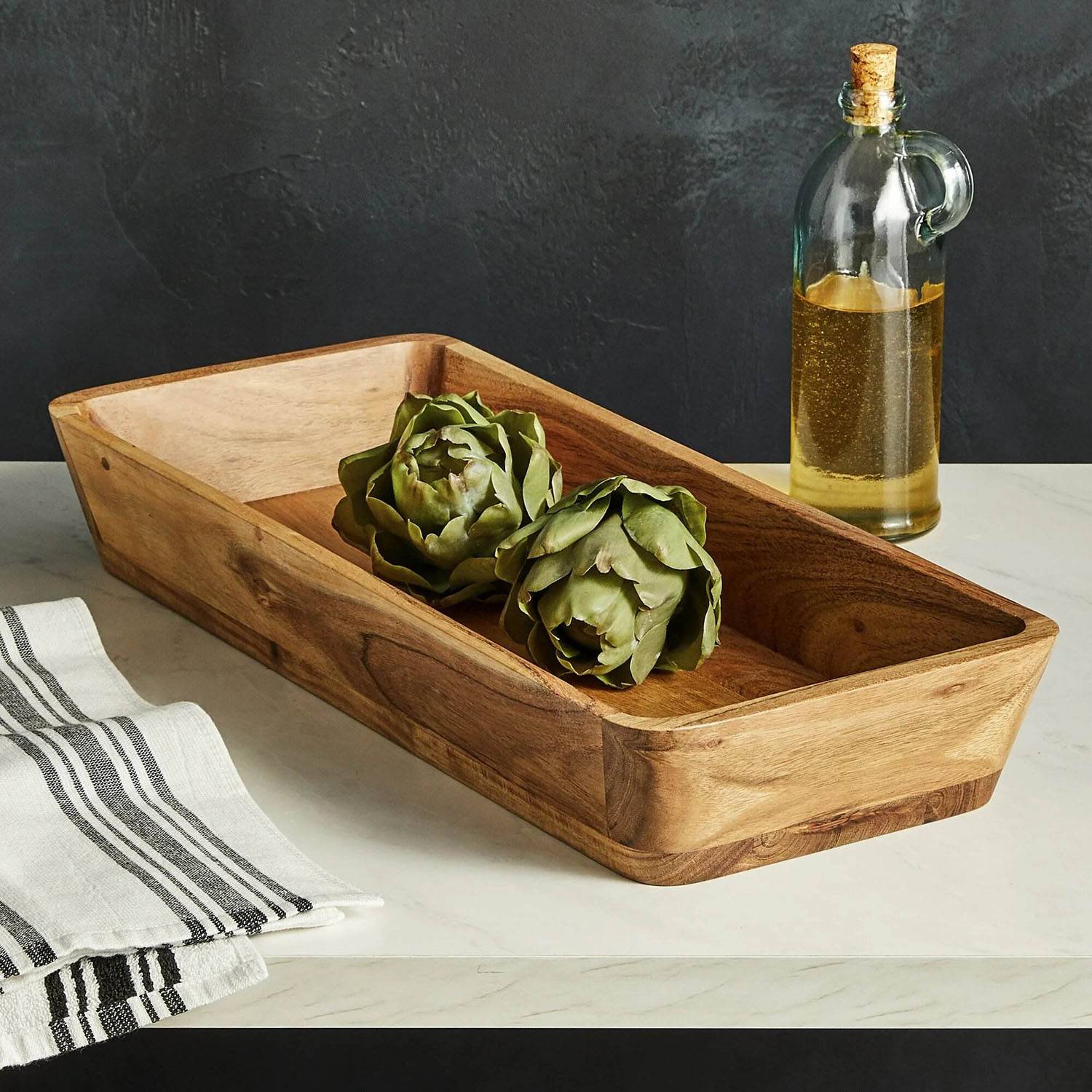 Wooden Rectangular Serving Tray 7