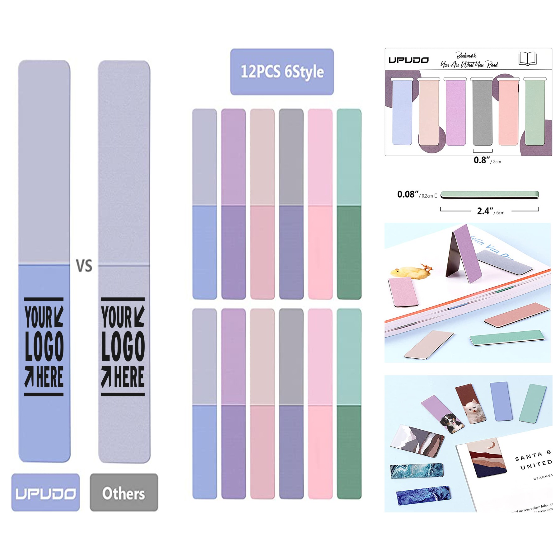9 x 4.72 x 0.39 Inches Foldable Magnetic Color Bookmark 3