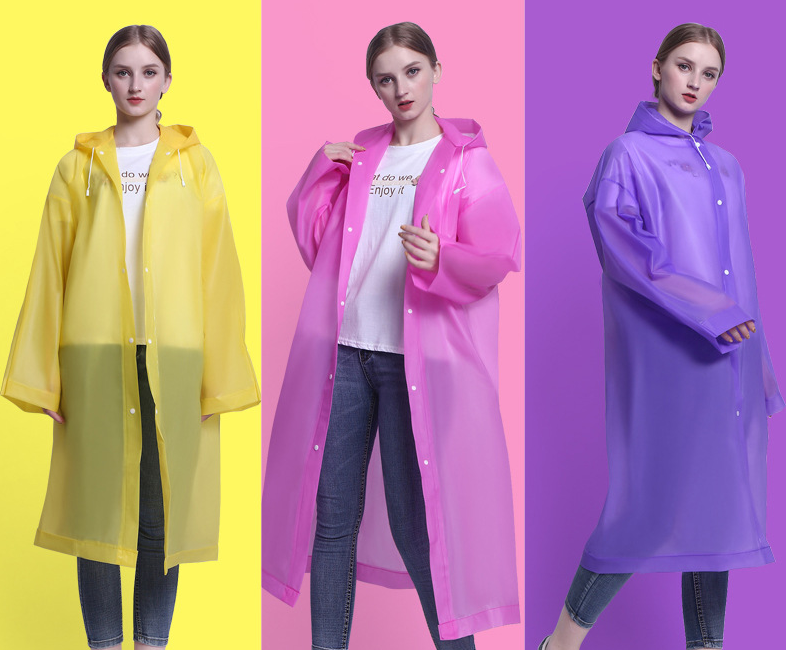 Transparent Reusable EVA Rain Poncho 4