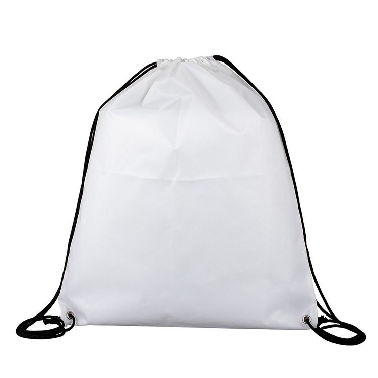 "LASSEN" 14" W x 17" H Recycled RPET Full Color Import 210D RPET Drawstring Cinch Pack Backpack 3