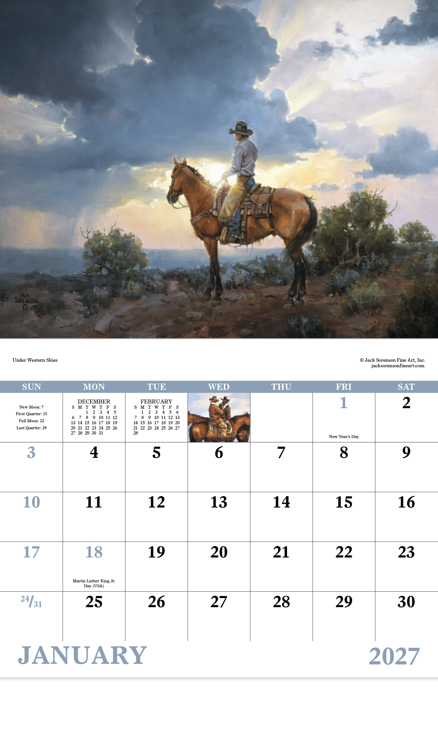 Good Value™ Western Frontier - Stapled Calendar 50
