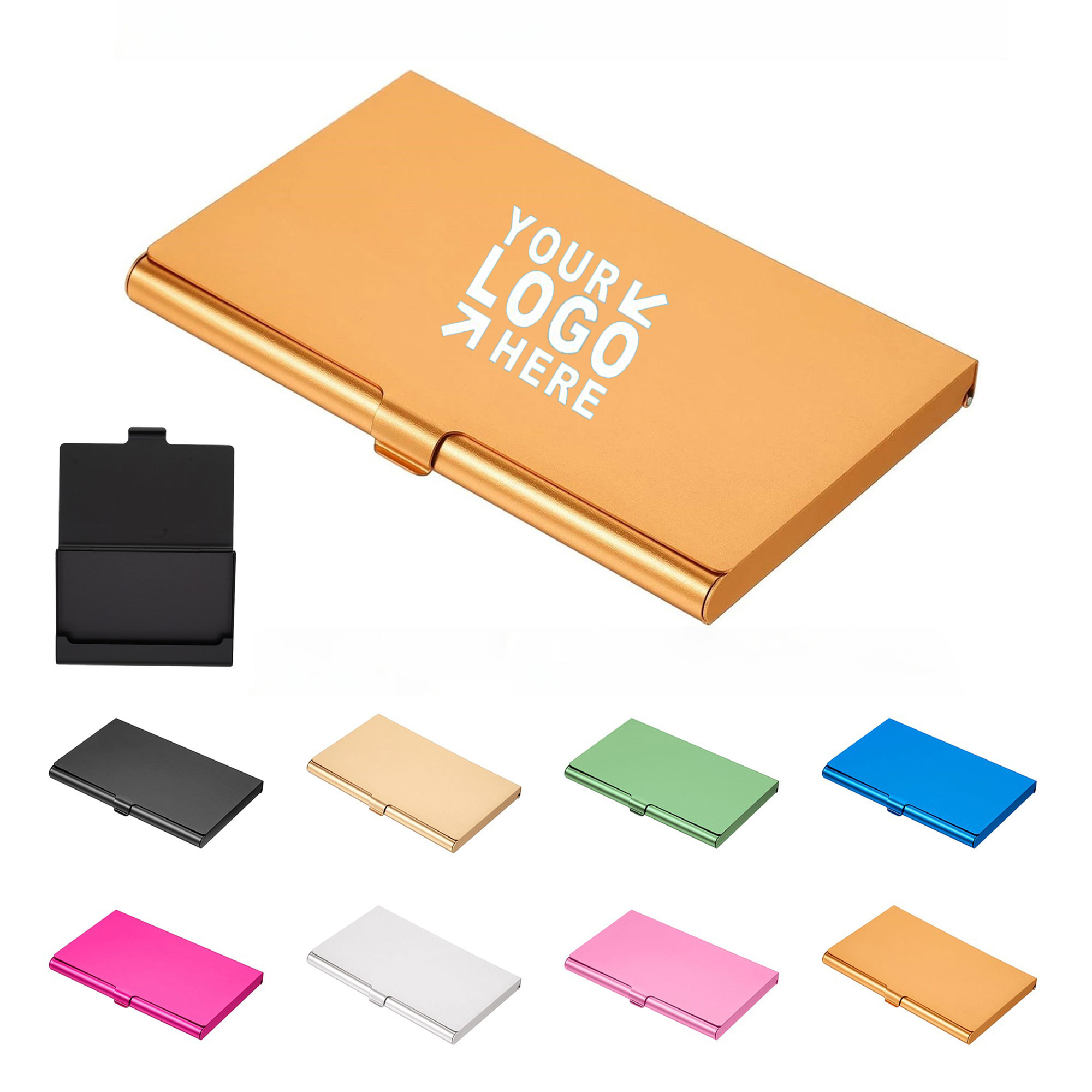 Aluminum Alloy Business Card Holder Case Storage Box 7