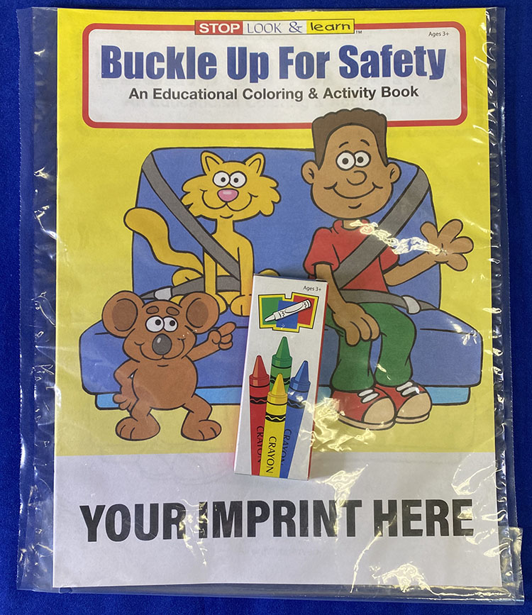 COLORING SET - Buckle Up for Safety Coloring Book Fun Pack 1