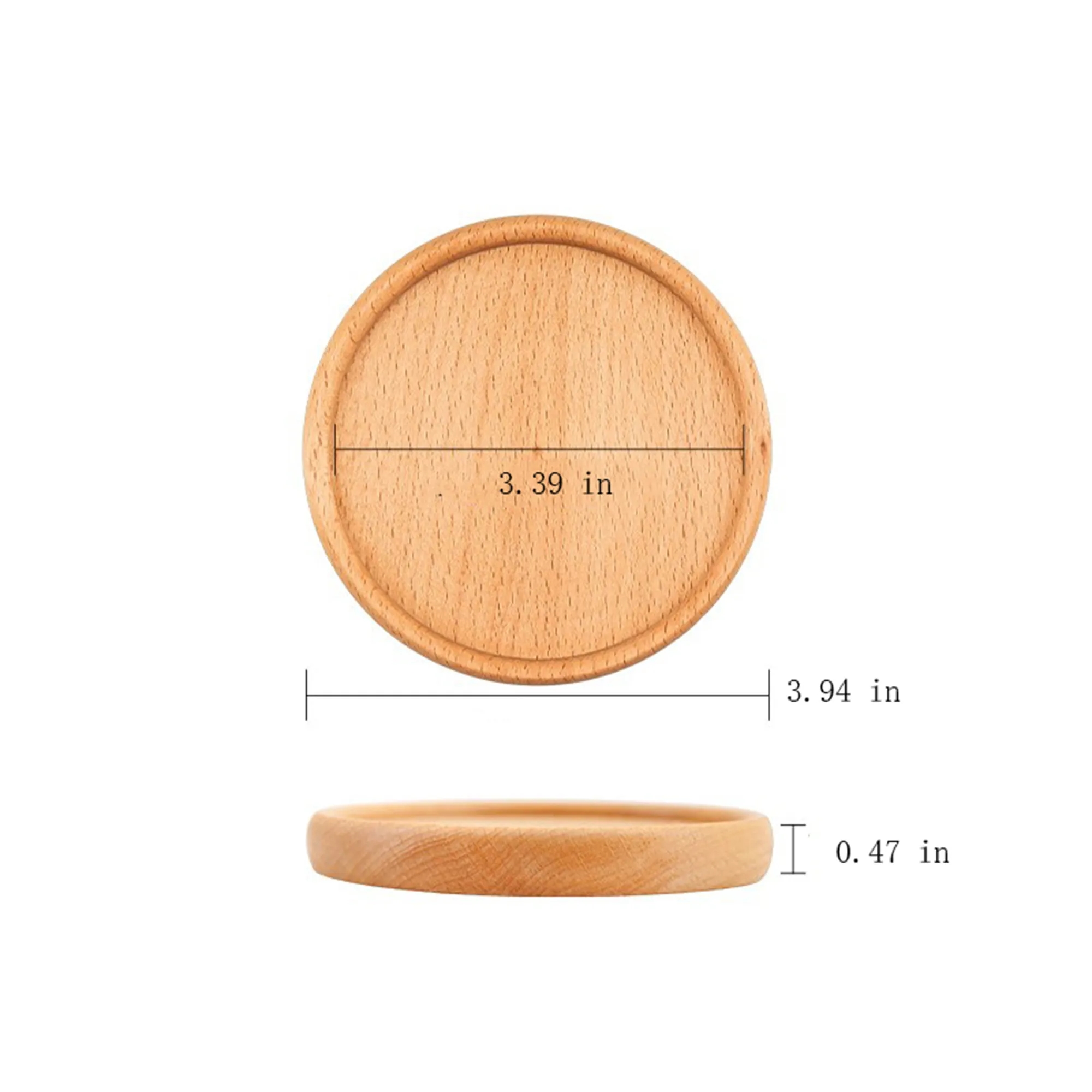 Custom Logo Wooden Round Coasters 2