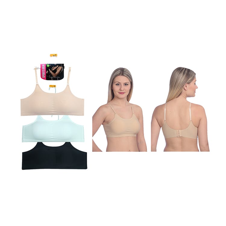 Women's Sports Bras - Black M - XL Removable Pad
