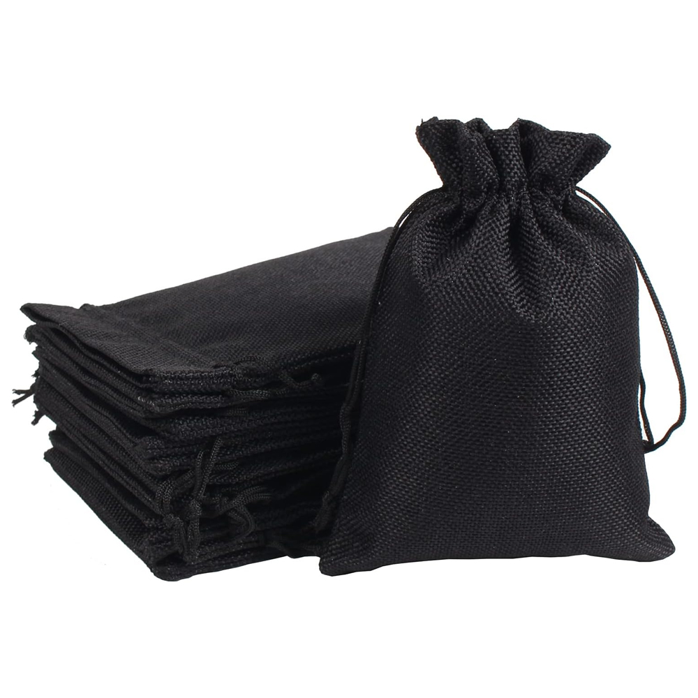 4" x 6" Deluxe Burlap Drawstring Bag. 10