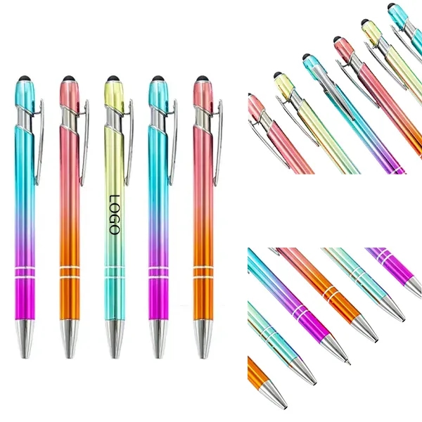 2-In-1 Stylus Ballpoint Pen with Gradient Color 10