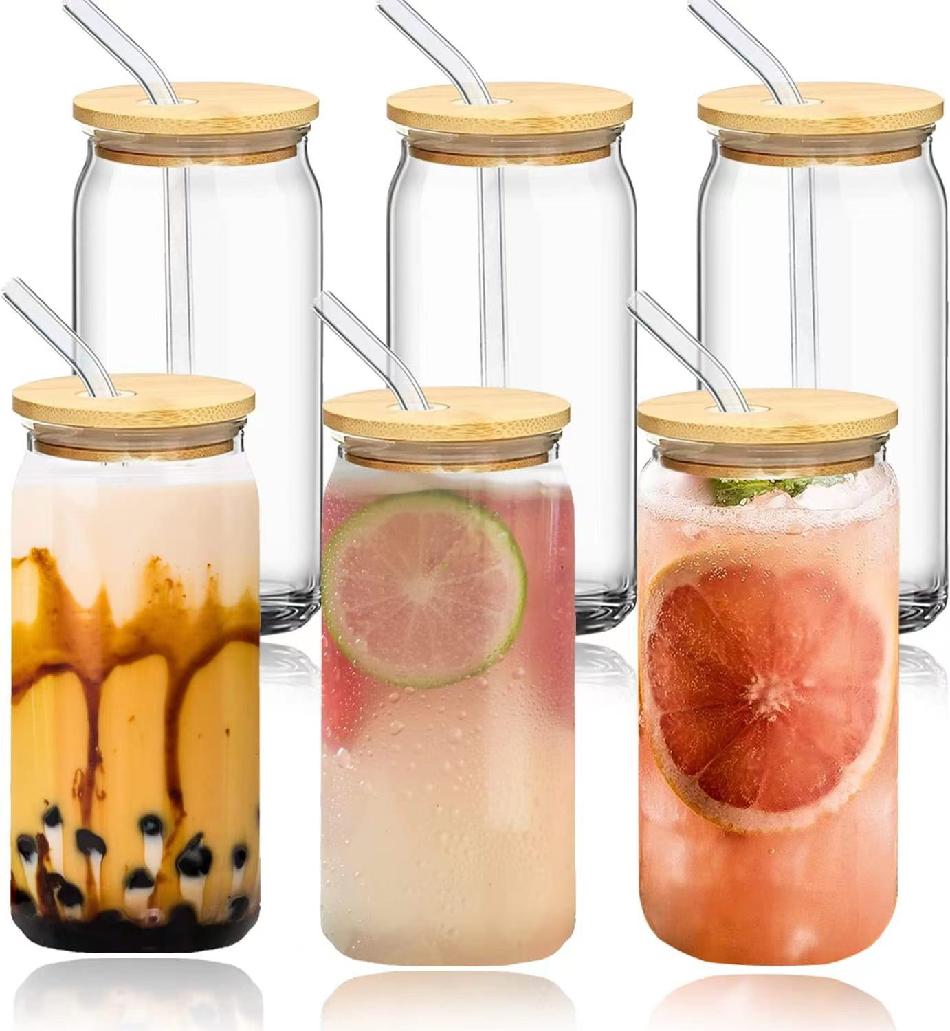 16oz Plastic Tumbler With Bamboo Lid And Straw 3