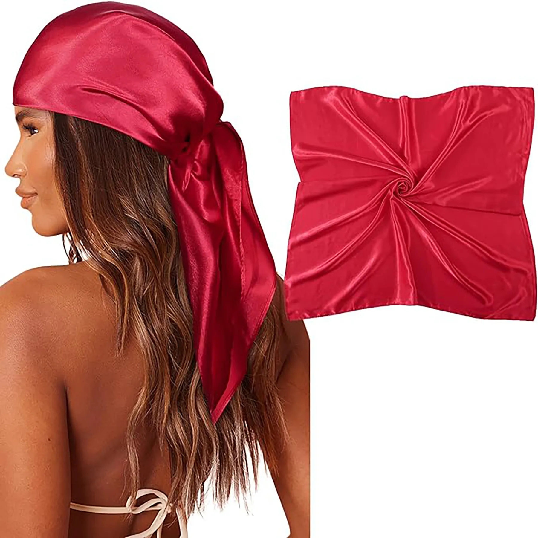 35" Large Square Silk Bandana 3