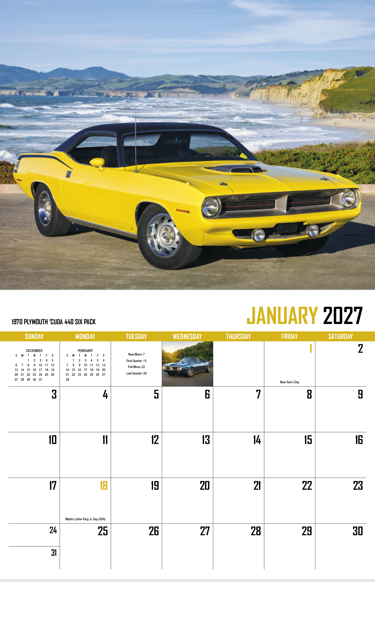 HotLine® Products Street Thunder Appointment Calendar - Stapled 20