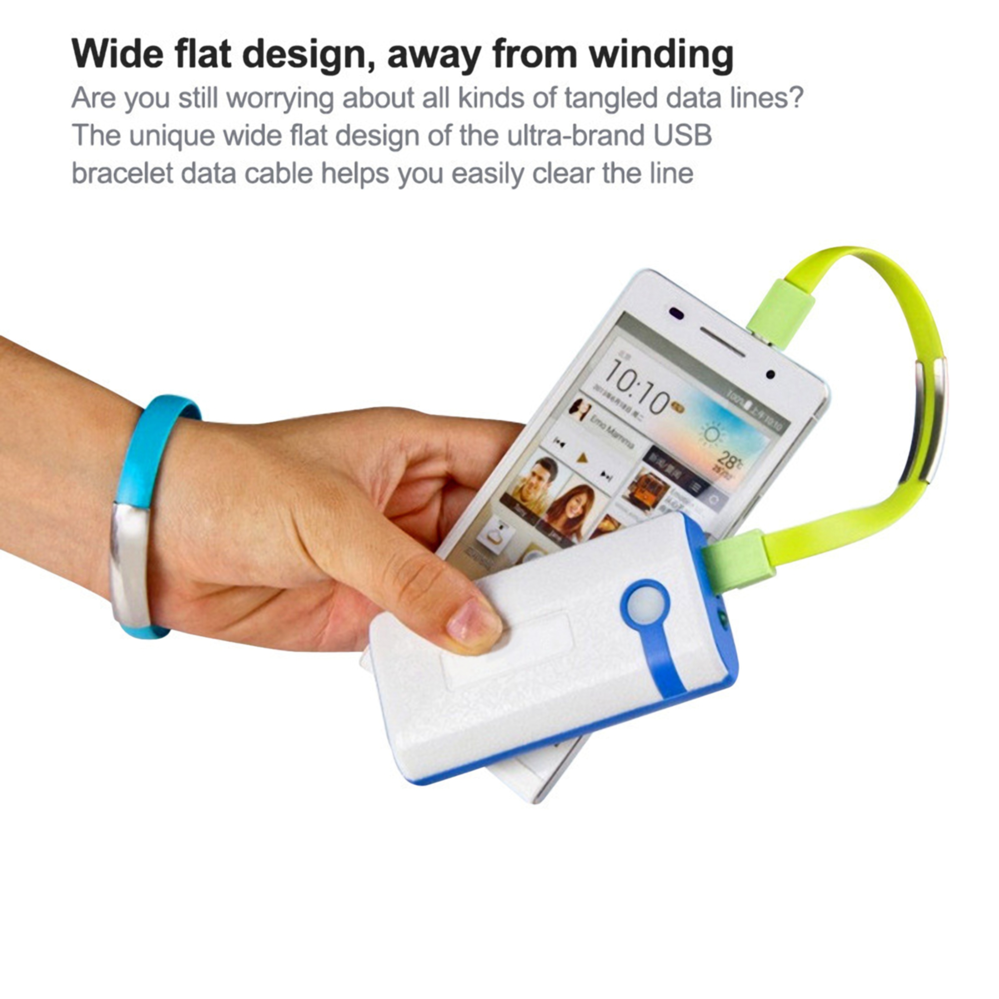 Wearable Micro-USB Charger & Data Cable Bracelet 5