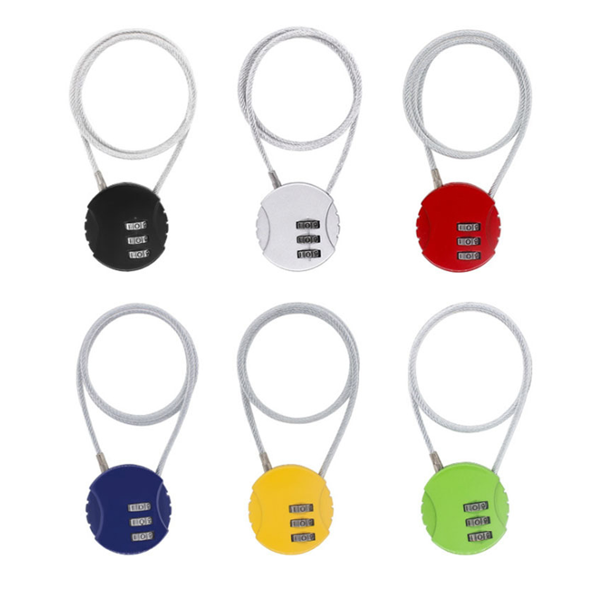 Combination Lock 3 Digit Code Padlock with Wire 2
