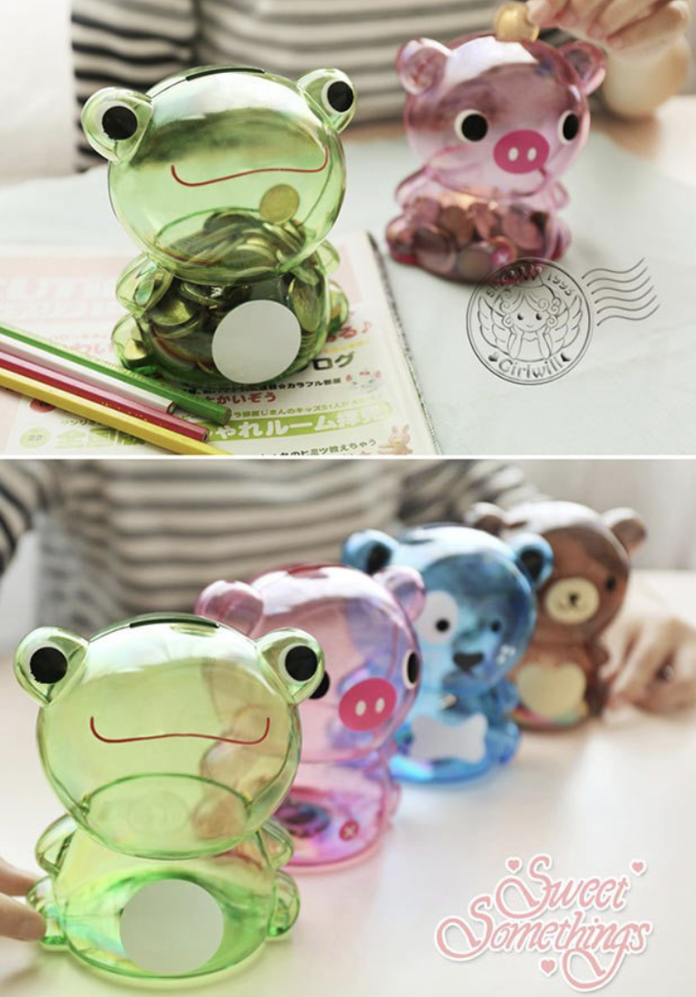 Translucent Animal Shape Coin Bank 8
