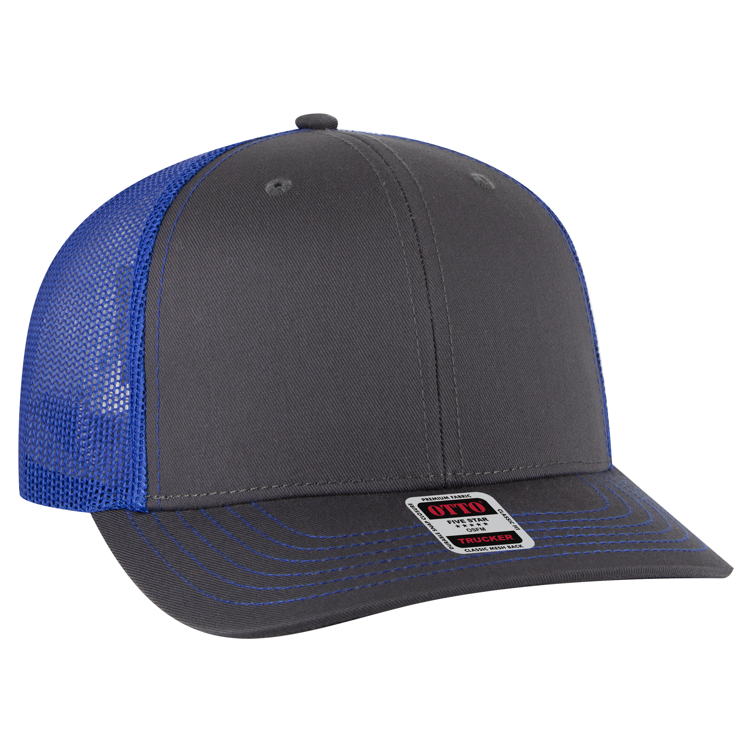 OTTO CAP® 6 Panel Mid Profile Mesh Back Trucker Hat 78
