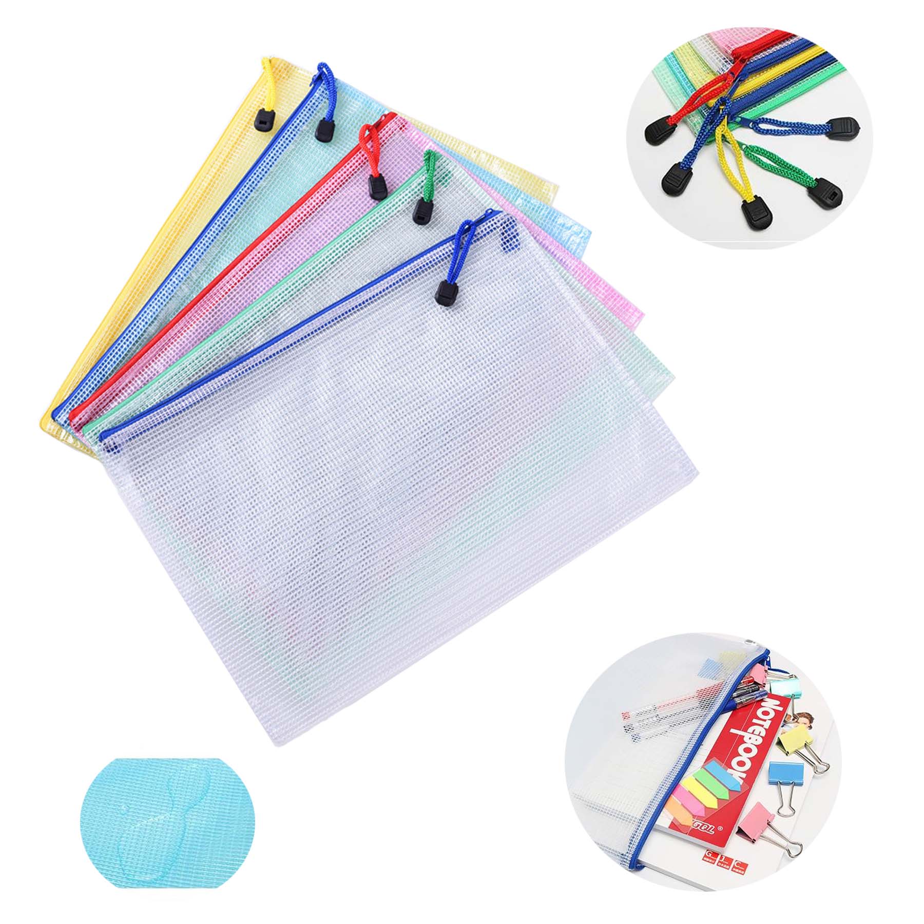 A4 Document ClearPVC Grid File Bag 1