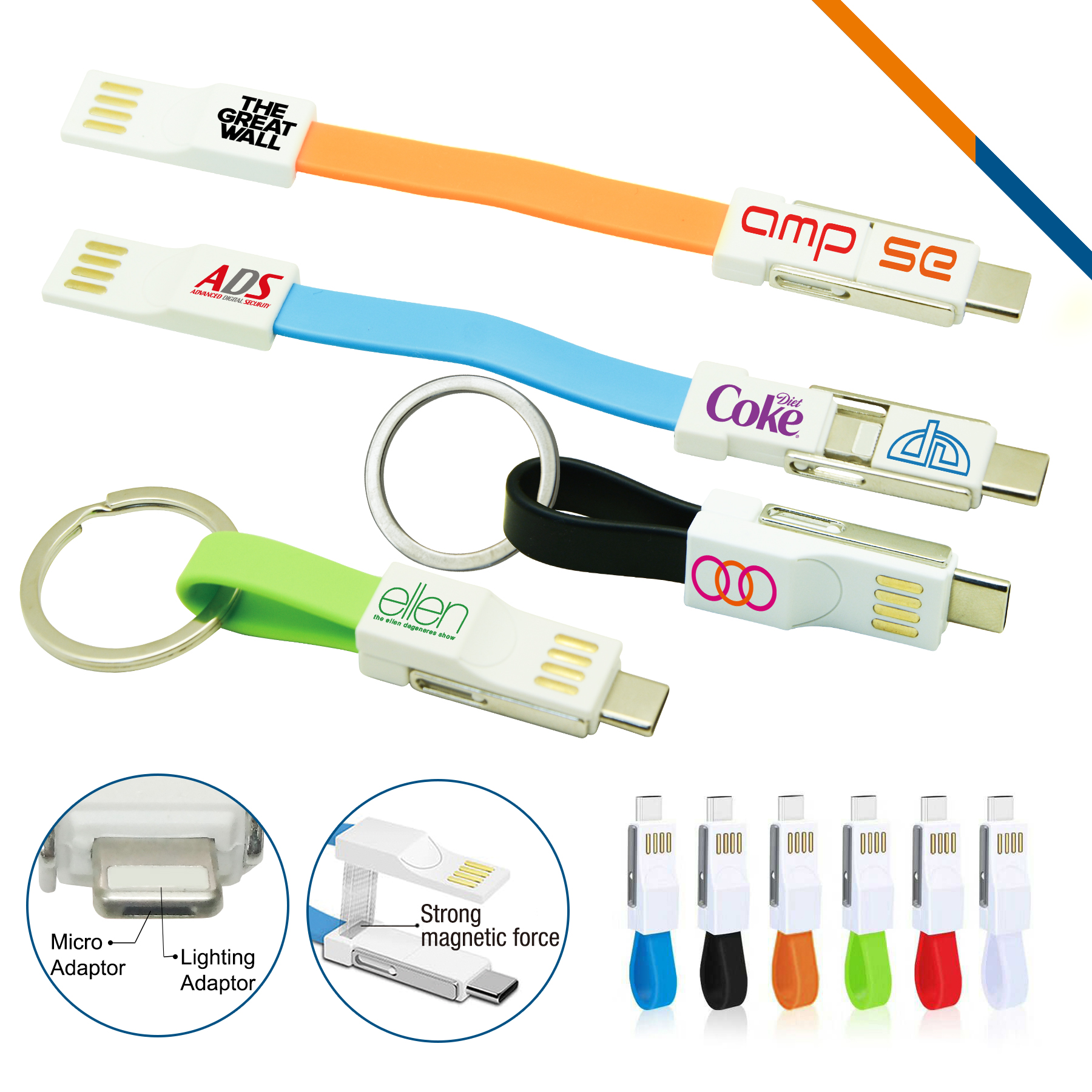 Keychain 2in1 Charging Cable 5
