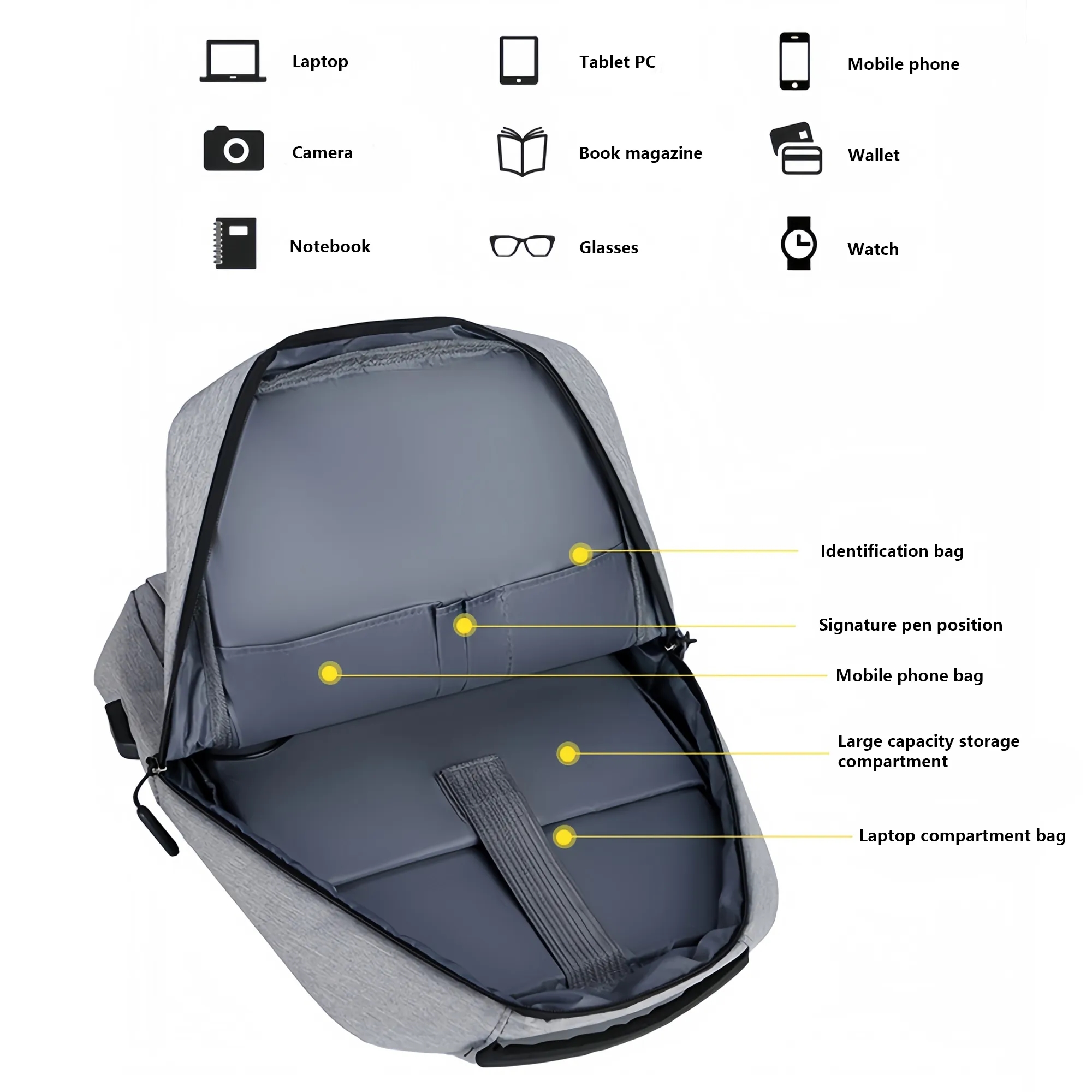 Backpack With USB Charging Port 1