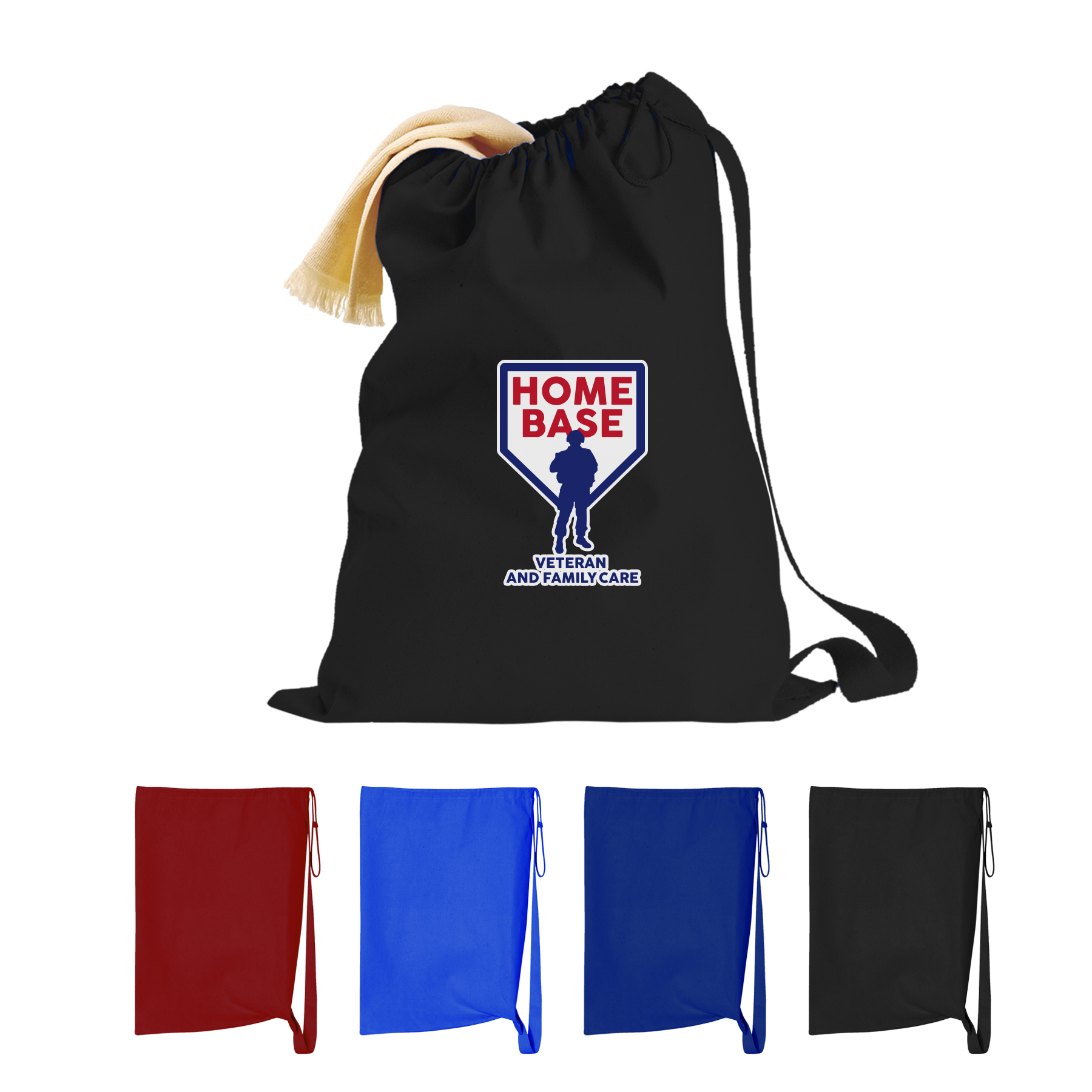 MEDIUM HEAVY CANVAS DRAWSTRING LAUNDRY BAG - 19" x 27"_R127BLY 2