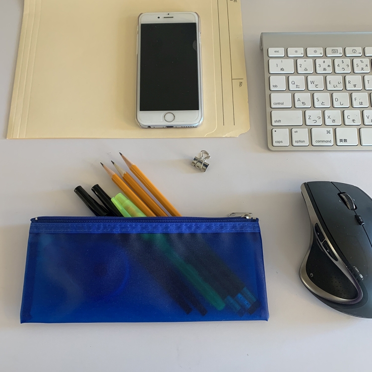 8 ½" W x 3 ½" H -"Dubai" Vinyl Travel Pencil and Accessories Pouch with Zipper 19