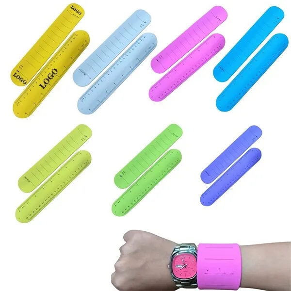 Silicone Reusable Writable Memo Wristband Ruler 2